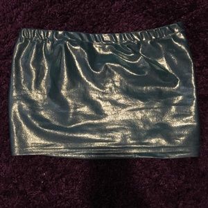 Metallic Blue Tube Top